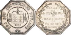 World Coins - France, Token, Notaires de l'Arrondissement de Péronne, Somme, 1858, Silver