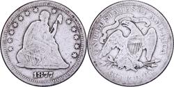 Us Coins - United States, Quarter, Seated Liberty, 1877, U.S. Mint, Silver,