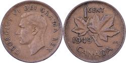 World Coins - Canada, George VI, Cent, 1949, Royal Canadian Mint, Bronze, , KM:41