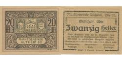 World Coins - Banknote, Austria, Altheim, 20 Heller, château, 1920 UNC(63) Mehl:FS 32aC1