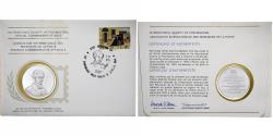 World Coins - Italy, Medal + stamp, International Society of Postmasters, 1976, Silver, Proof
