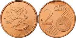 World Coins - Finland, 2 Euro Cent, 2007, Vantaa, Copper Plated Steel, , KM:99