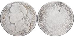 World Coins - France, Louis XV, 1/2 ECU, 44 Sols, 1/2 Écu au bandeau, 1744, Paris, Silver