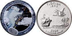 Us Coins - United States, Quarter, Florida, 50th Anniversary First Landing, 2004, U.S.