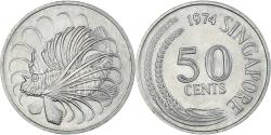 World Coins - Singapore, 50 Cents, 1974