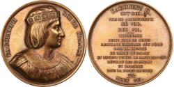 World Coins - France, Medal, Les Rois de France, Dagobert II (sic) III, 1840, Bronze, Caqué