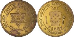 World Coins - Canada, Token, Masonic, Kenora, Golden Chapter, Chapter Penny, , Brass