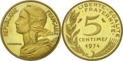 World Coins - Coin, France, 5 Centimes, 1974, Paris, , Aluminum-Bronze, KM:P488