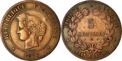 World Coins - Coin, France, Cérès, 5 Centimes, 1877, Paris, , Bronze, KM:821.1
