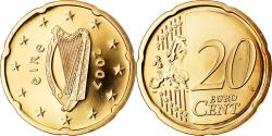 World Coins - IRELAND REPUBLIC, 20 Euro Cent, 2007, BE, , Brass, KM:48