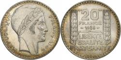 World Coins - Coin, France, Turin, 20 Francs, 1938, Paris, AU(55-58), Silver, KM:879