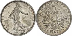 World Coins - Coin, France, Semeuse, 5 Francs, 1967, Paris, , Silver, KM:926