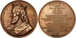 World Coins - France, Medal, Les Rois de France, Clotaire Ier, 1840, Bronze, Caqué,