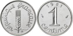 World Coins - France, Centime, Épi, 1981, Paris, FDC, Stainless Steel, , Gadoury:91