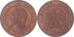 World Coins - Coin, France, Napoleon III, 10 Centimes, 1856, Bordeaux, , Bronze