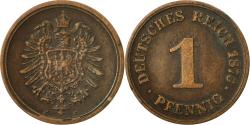 World Coins - Coin, GERMANY - EMPIRE, Wilhelm I, Pfennig, 1876, Frankfurt, , Copper