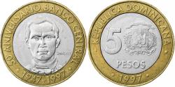 World Coins - Dominican Republic, 5 Pesos, 1997, Bi-Metallic, , KM:88