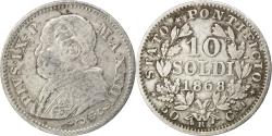 World Coins - Coin, ITALIAN STATES, PAPAL STATES, Pius IX, 10 Soldi, 50 Centesimi, 1868, Roma