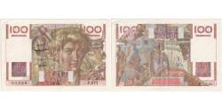 World Coins - France, 100 Francs, Jeune Paysan, 1954-01-07, P.577, AU(55-58)