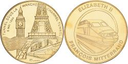 World Coins - France, Medal, Tunnel sous la Manche - Elizabeth II, Mitterrand, 1994