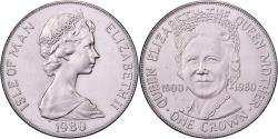 World Coins - Isle of Man, Elizabeth II, Crown, 1980, Pobjoy Mint, Copper-nickel,