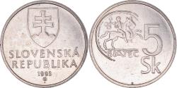 World Coins - Coin, Slovakia, 5 Koruna, 1993, , Nickel plated steel, KM:14