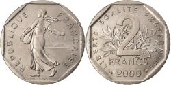 World Coins - France, 2 Francs, Semeuse, 2000, Saint Petersburg, Nickel,