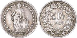 World Coins - Coin, Switzerland, 1/2 Franc, 1957, Bern, , Silver, KM:23