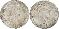 World Coins - France, Louis XIV, 1/2 Écu à la mèche longue, 1649, Rennes, Silver