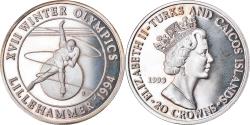 World Coins - Coin, TURKS & CAICOS ISLANDS, 20 Crowns, 1993, Proof, , Silver, KM:Pn6