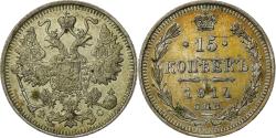 World Coins - Russia, Nicholas II, 15 Kopeks, 1914, Saint Petersburg, Silver,