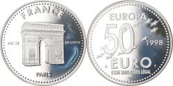 World Coins - France, Medal, 50 Euro Essai, Europa, Arc de Triomphe, 1998, , Silver