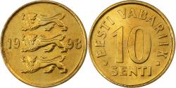 World Coins - Estonia, 10 Senti, 1998, no mint, Aluminum-Bronze, , KM:22