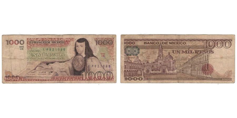 Mexico 1000 Pesos 13-5-1983 Pick 80 UNC Uncirculated Banknote Serie UH 