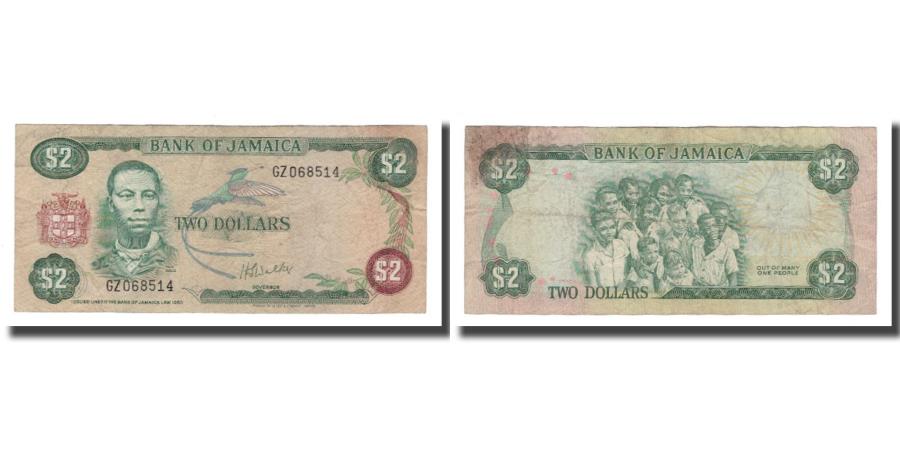 Banknote, Jamaica, 2 Dollars, L.1960, KM:55a, VF(20-25) | World