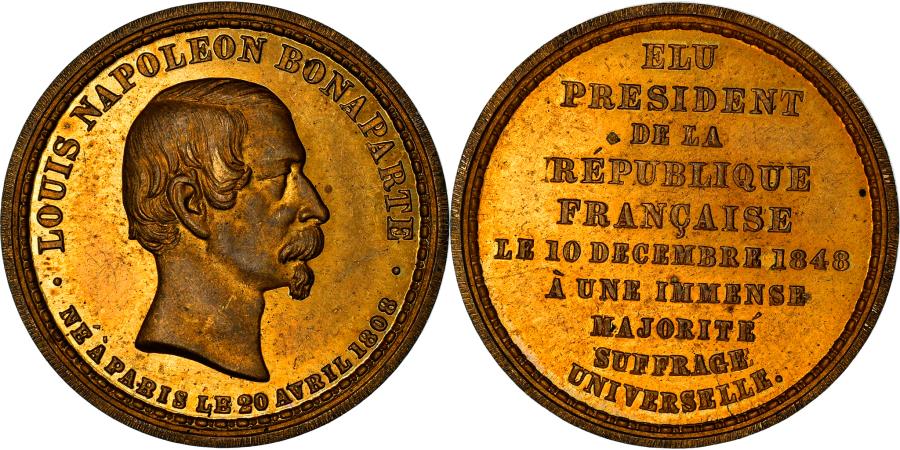 France, Medal, Louis Napoléon Bonaparte, Président de la République