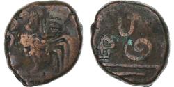 World Coins - French India, Doudou, (1836), Pondicherry, Coq, Bronze,