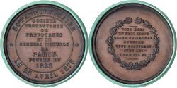 World Coins - France, Medal, Société Protestante de Prévoyance de Paris, 1875, Copper
