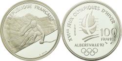 World Coins - Coin, France, Alpine skiing, 100 Francs, 1989, BE, , Silver, KM:971
