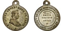 World Coins - France, Medal, Mort de Monseigneur Affre, Archevêque de Paris, 1848, Silvered