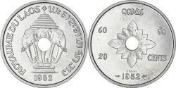 World Coins - Coin, Lao, Sisavang Vong, 20 Cents, 1952, Paris, , Aluminium, KM:E2