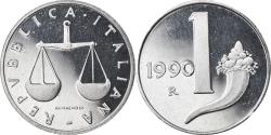 World Coins - Coin, Italy, Lira, 1990, Rome, Proof, , Aluminum, KM:91