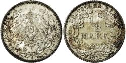 World Coins - Coin, GERMANY - EMPIRE, 1/2 Mark, 1913, Berlin, , Silver, KM:17