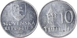 World Coins - Coin, Slovakia, 10 Halierov, 1998