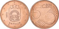 World Coins - Latvia, 5 Euro Cent, 2014, Stuttgart, , Copper Plated Steel, KM:152