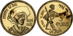World Coins - France, Token, 3 Euro de Dijon, Philippe le Bon, 1996, Copper,