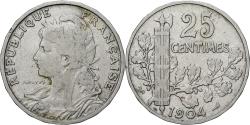 World Coins - France, Patey, 25 Centimes, 1904, Paris, , Nickel, KM:855, Gadoury:362