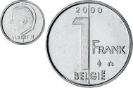 World Coins - Belgium, Albert II, Franc, 2000, série FDC, , Nickel Plated Iron