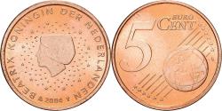 World Coins - Netherlands, Beatrix, 5 Euro Cent, 2004, Utrecht, BU, , Copper Plated