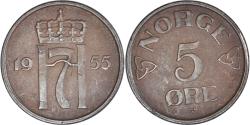 World Coins - Coin, Norway, 5 Öre, 1955